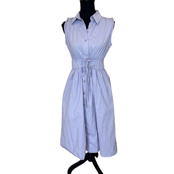 Thakoon Lavender Midi Shirt Dress MEDIUM Sleeveless Cotton Cottage Designer $345 - Picture 5 of 11